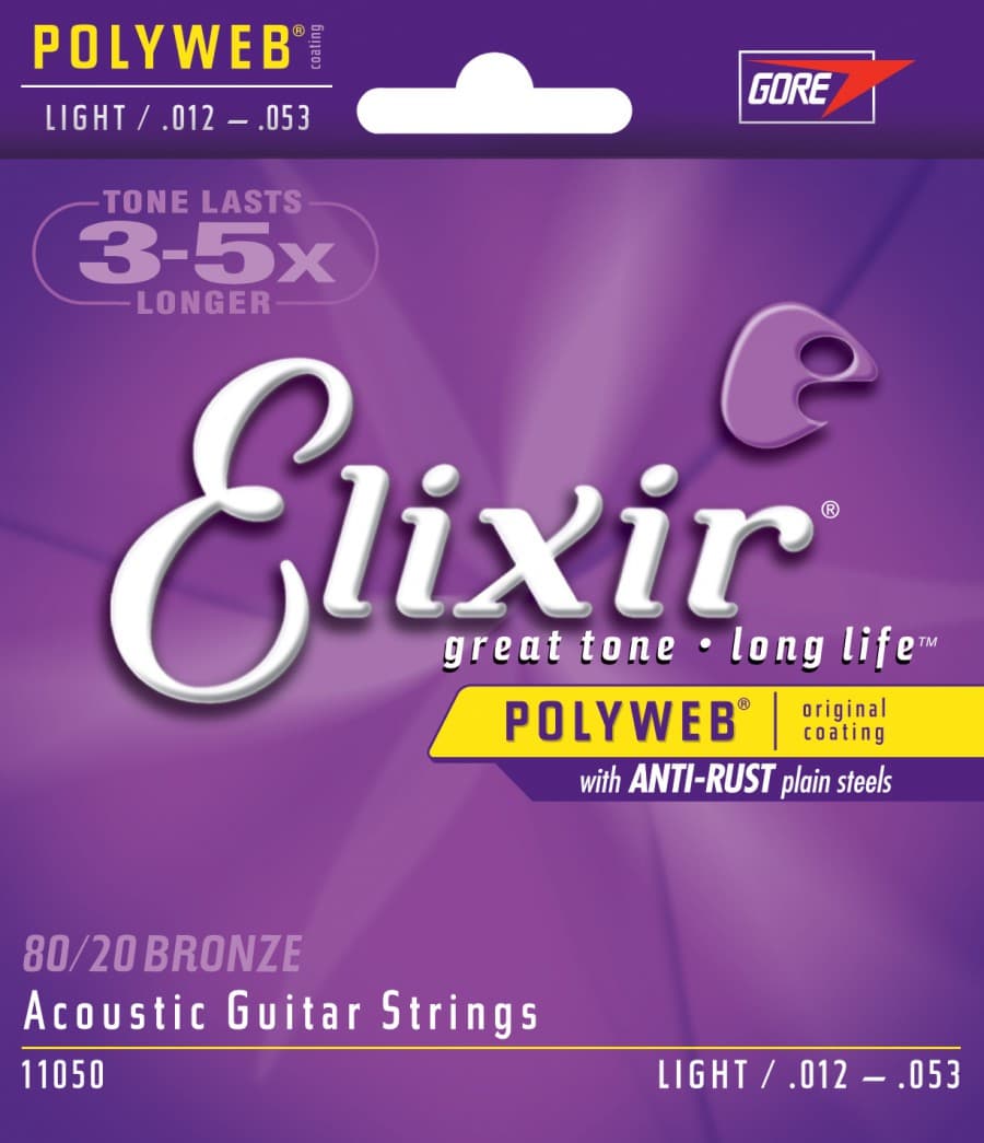 Струны для акустической гитары Elixir 11050 PolyWeb Light