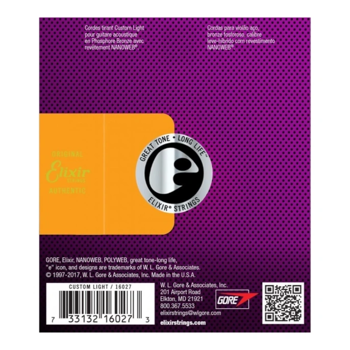 Струны для акустической гитары Elixir 11077 12-56