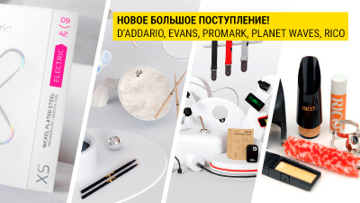 Большое поступление струн и аксессуаров Daddario в "Музыке"