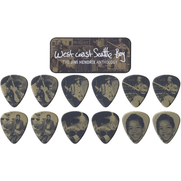 Набор медиаторов Dunlop JHPT10H Jimi Hendrix West Coast Seattle Boy