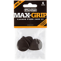 Набор медиаторов Dunlop 471P3C Max Grip Carbon Jazz III 1.38