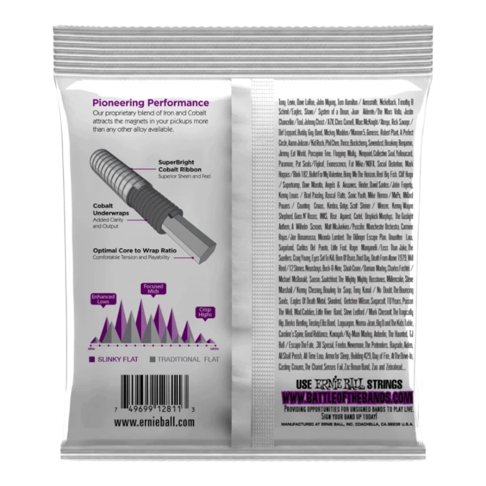 Струны для бас-гитары Ernie Ball 2813 Flatwound Bass 45-105