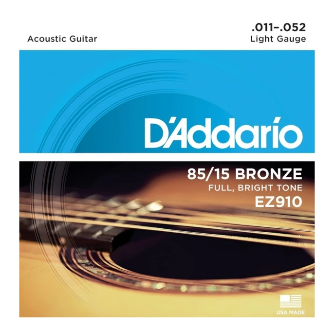 Струны для акустической гитары D'Addario EZ910 11-52