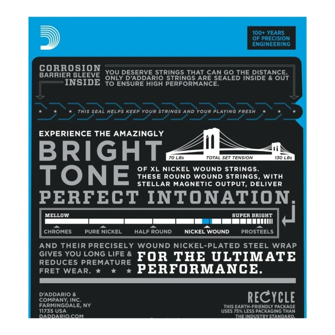 Струны для электрогитары D'addario EXL110 10-46