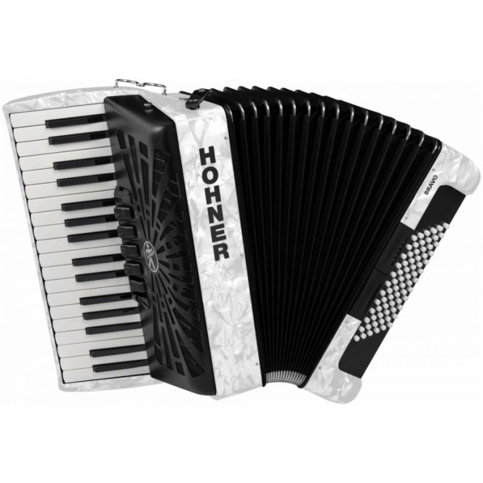 Аккордеон  Hohner BRAVO III 72 White A16612