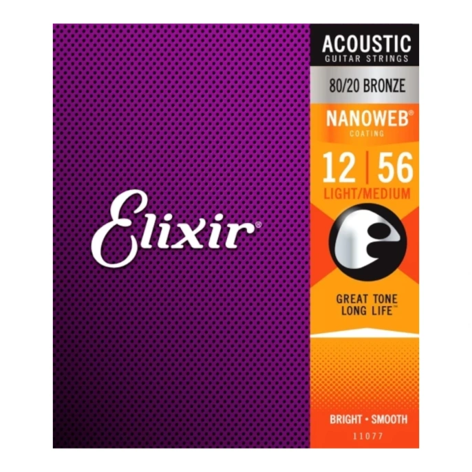 Струны для акустической гитары Elixir 11077 12-56