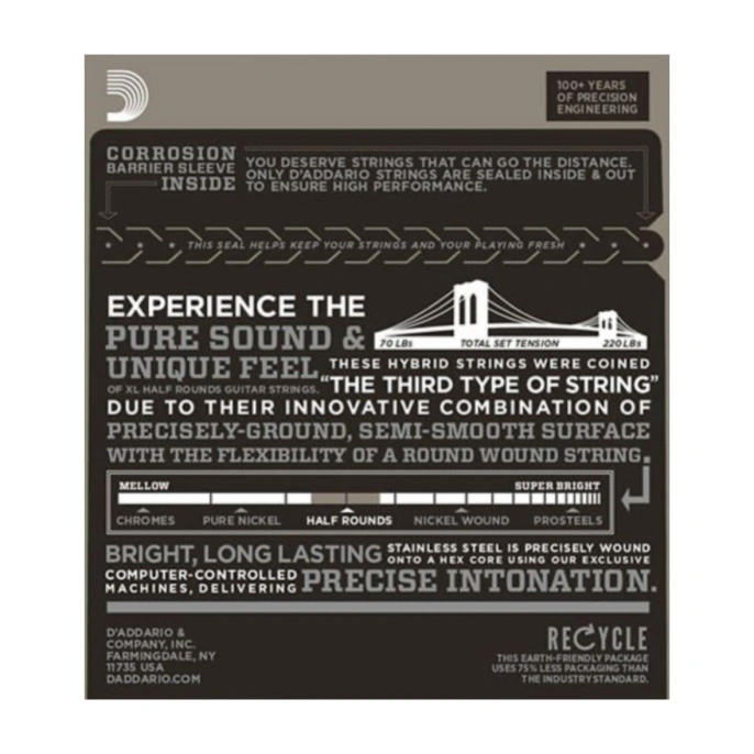 Струны для электрогитары D'Addario EHR310 10-46