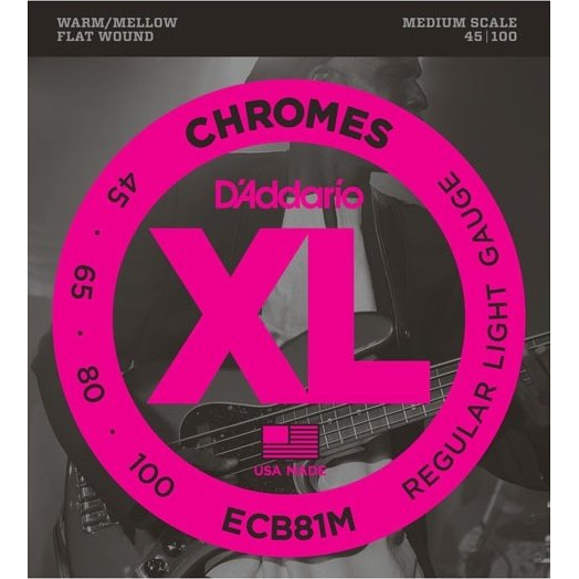 Струны для бас-гитары D’Addario ECB81M