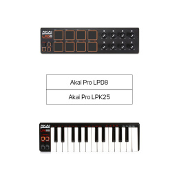 USB/MIDI контроллер Akai Pro LPD8 + Akai Pro LPK25