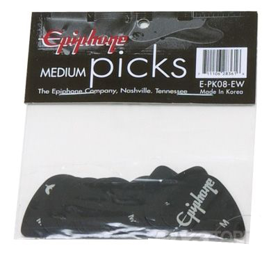Медиатор Epiphone  EPIPHONE MEDIUM PICKS BLACK 0.8MМ (A002382)