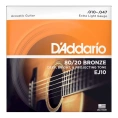 Струны для акустической гитары D'Addario EJ10 10-47