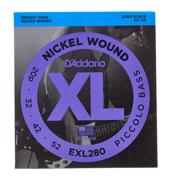 Струны для бас-гитары пикколо D’Addario EXL280