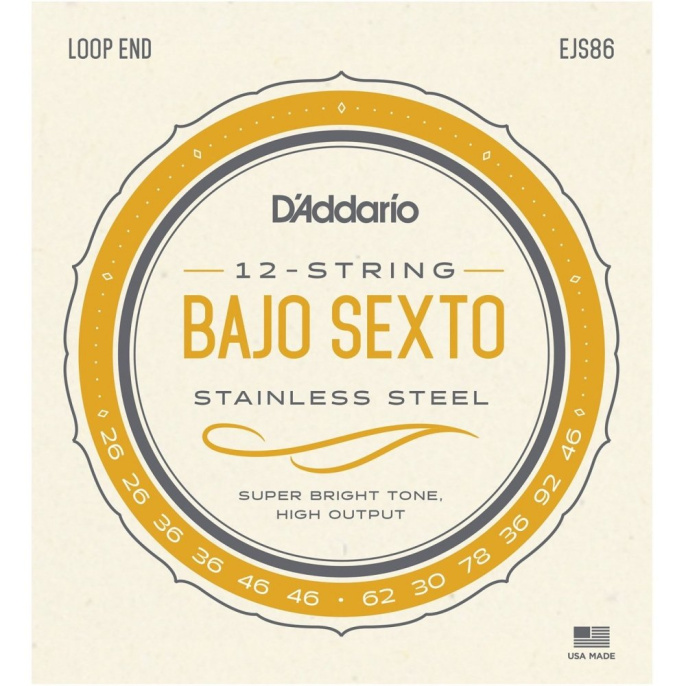 Струны для бахо сексто D’Addario EJS86