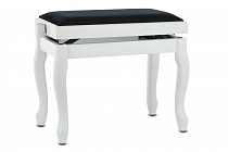 Банкетка для фортепиано White matt / black seat Deluxe GEWA 130340