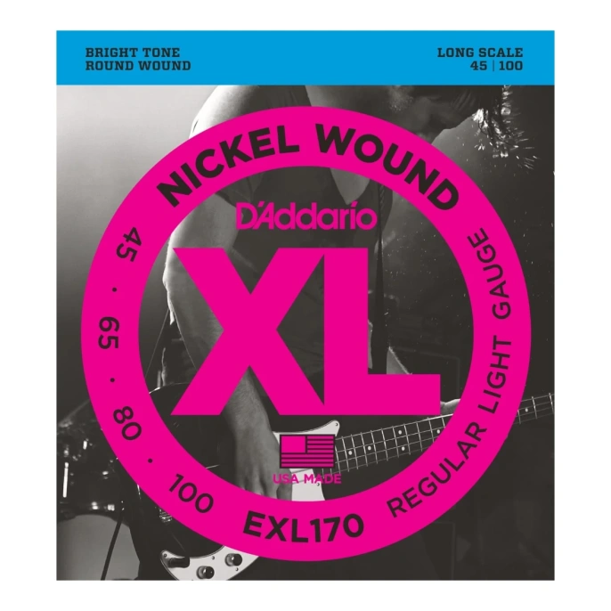 Струны для бас-гитары D'Addario EXL170 45-100
