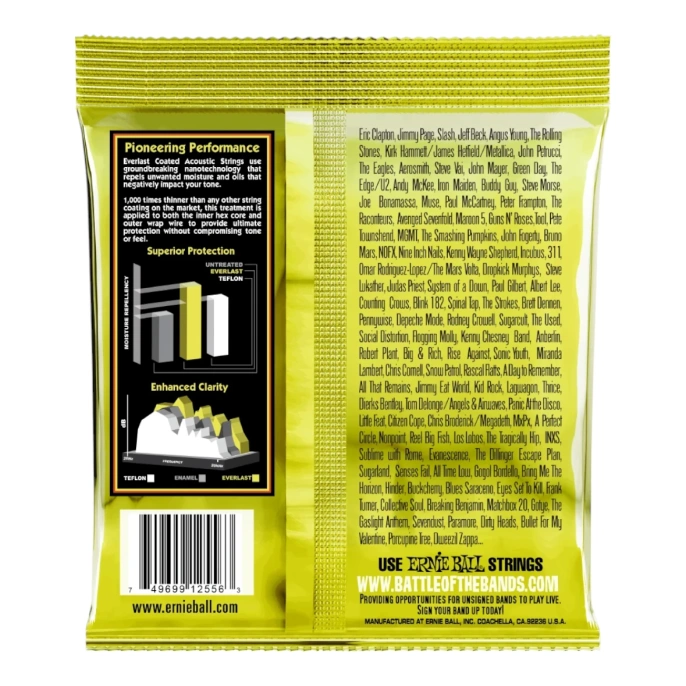 Струны для акустической гитары Ernie Ball 2556 12-54