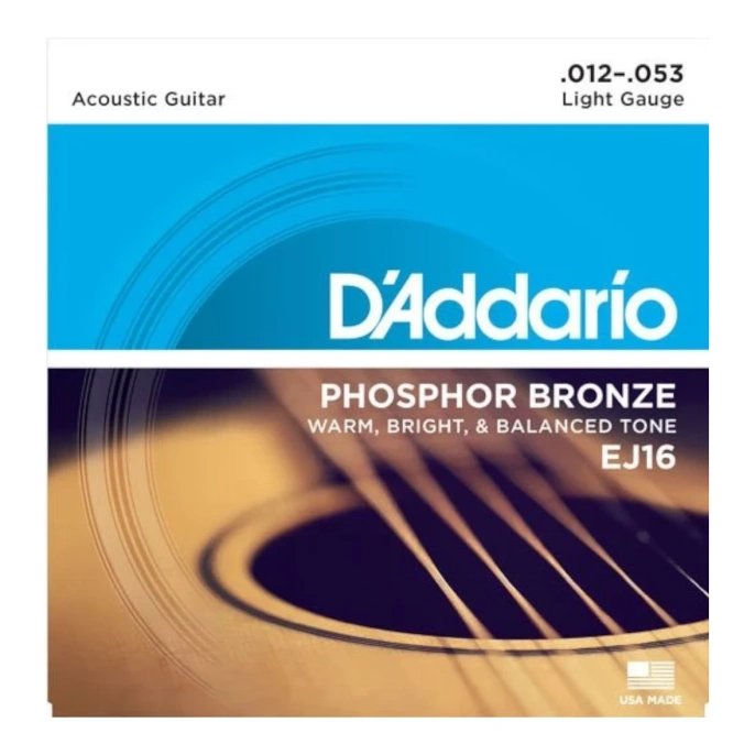 Струны для акустической гитары D'Addario EJ16 12-53