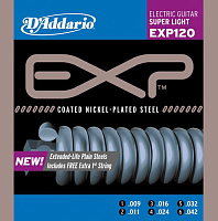 Струны для электрогитары  DAddario EXP-120