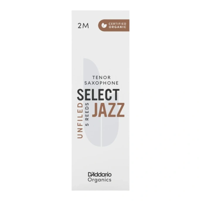 Трость для тенор-саксофона D'Addario ORRS05TSX2M Unfiled Organic Select Jazz 2M
