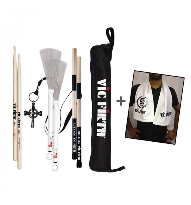 Набор аксессуаров для барабанщика в чехле Vic Firth PX5A.1-PTOWL.1