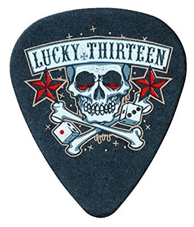 Набор медиаторов Dunlop L11R.73 Lucky 13 Skull Dice .73