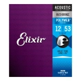 Струны для акустической гитары Elixir 11050 PolyWeb Light 12-53