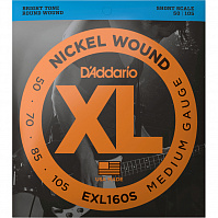 Струны для бас-гитары D’Addario EXL160S