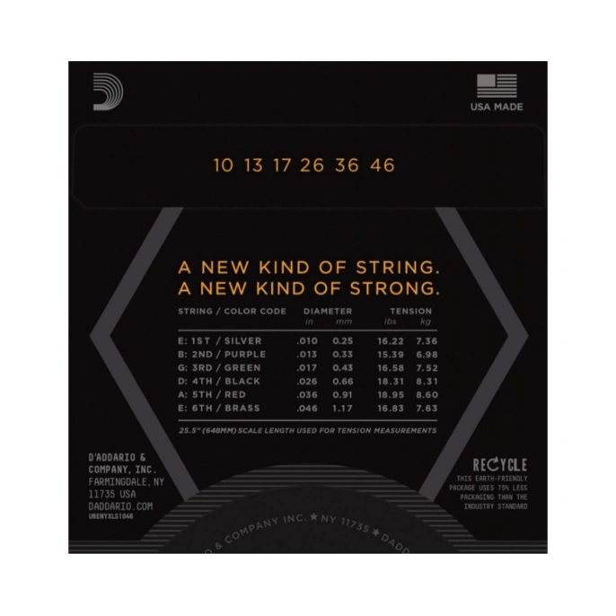 Струны для электрогитары D'Addario NYXLS1046