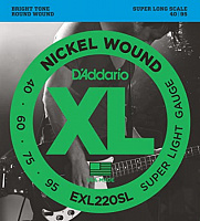 Струны для бас-гитары D’Addario EXL220SL