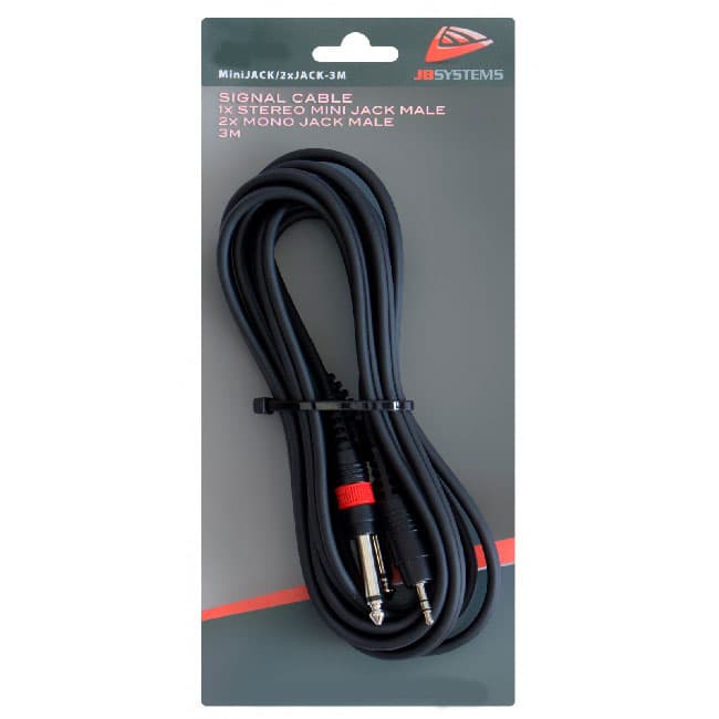 Кабель акустический JB Systems с разъёмами miniJACK/2xJACK-3M