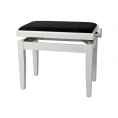 Банкетка для фортепиано White gloss / black seat Deluxe GEWA 130030