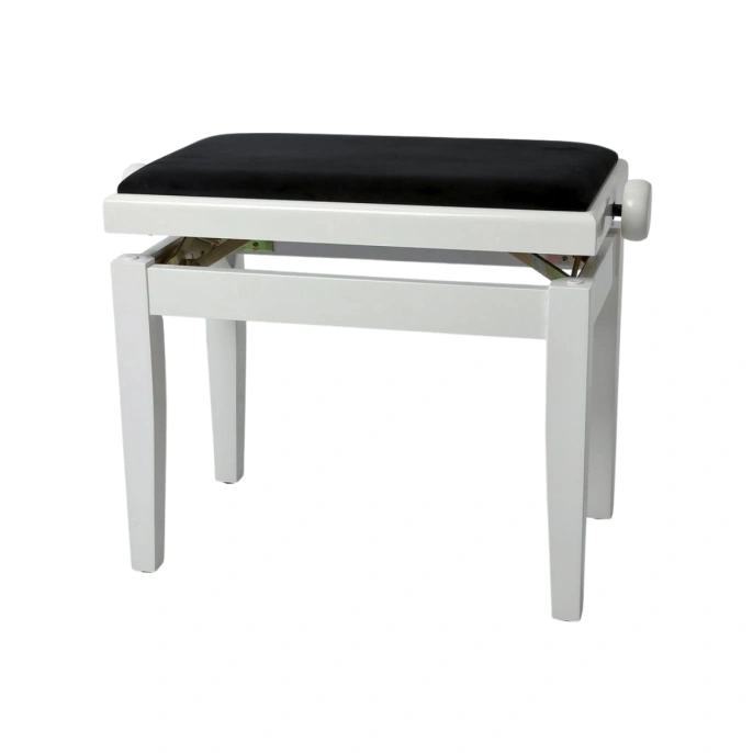 Банкетка для фортепиано White gloss / black seat Deluxe GEWA 130030