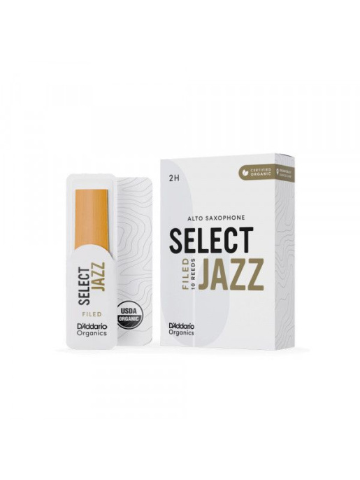 Трость для альт-саксофона D'Addario ORRS10ASX2H Unfiled Organic Select Jazz 2H