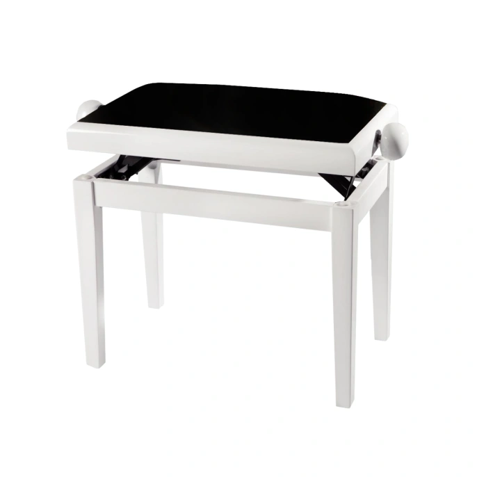 Банкетка для фортепиано White matt / black seat Deluxe GEWA 130020