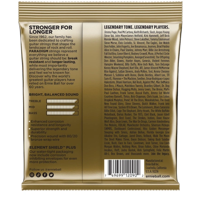 Струны для акустической гитары Ernie Ball 2090 10-50