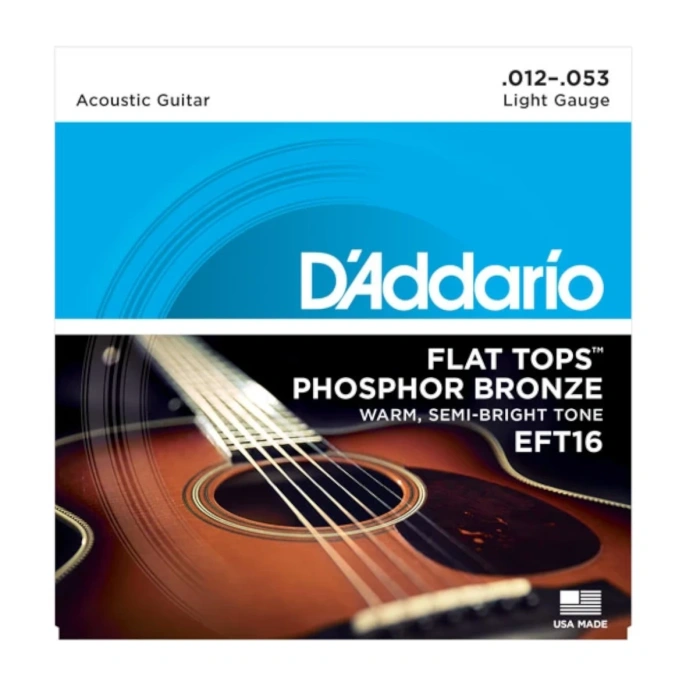 Струны для акустической гитары D'Addario EFT16 12-53
