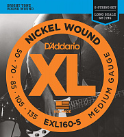 Струны для бас-гитары DAddario EXL160-5