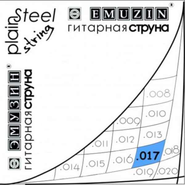Струны для гитары без обмотки Emuzin 017