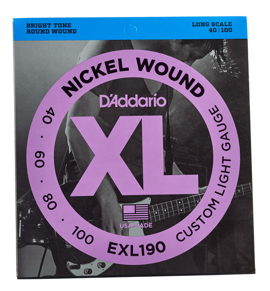 Струны для бас-гитары D’Addario EXL190
