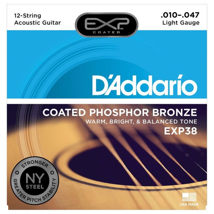 Струны для акустической гитары DAddario EXP38