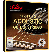 Комплект струн для 12-струнной акустической гитары Alice AW4112-SL