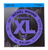 Струны для бас-гитары пикколо D’Addario EXL280