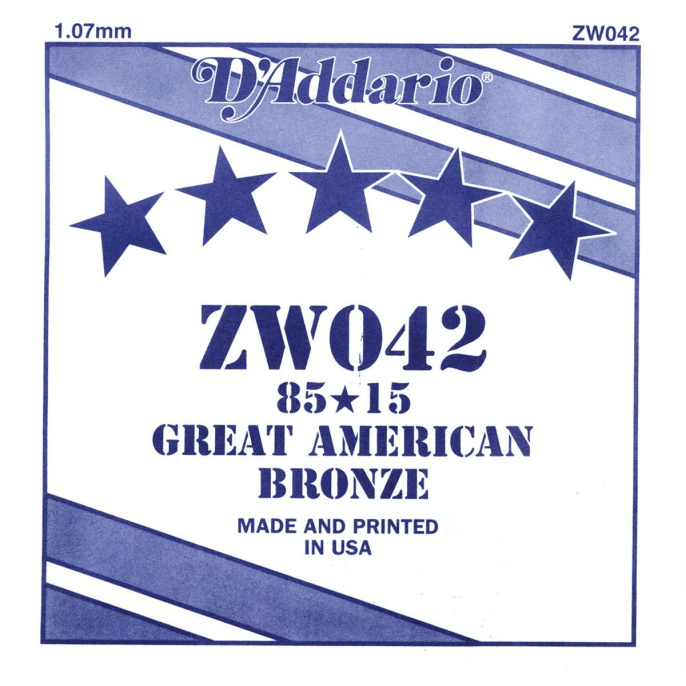 Струна для акустической гитары D’Addario ZW042