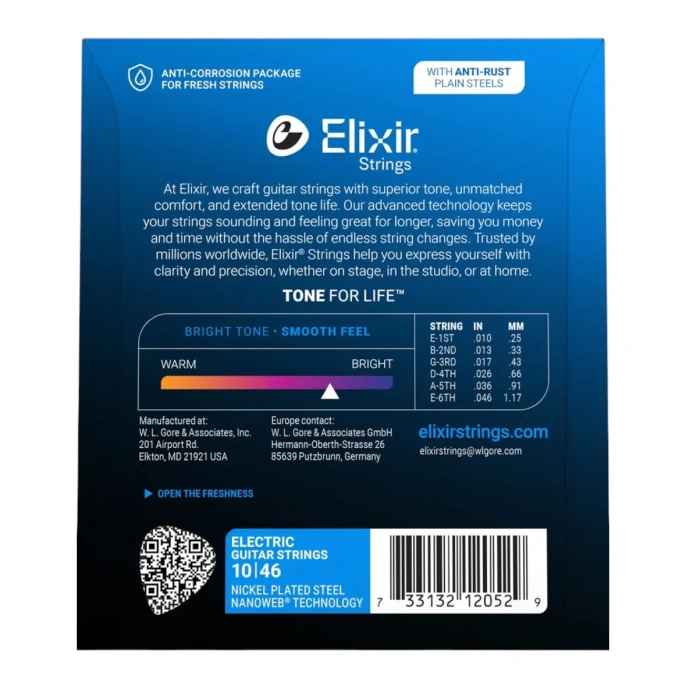 Струны для электрогитары Elixir Light 10-46 NW