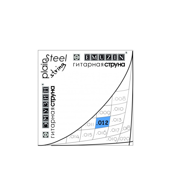 Струна без обмотки Emuzin 012 (сталь)