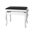 Банкетка для фортепиано White matt / black seat Deluxe GEWA 130340