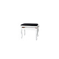 Банкетка для фортепиано White matt / black seat Deluxe GEWA 130340