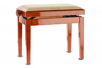 Банкетка для фортепиано Cherry tree highgloss/ beige seat Deluxe Gewa 130090