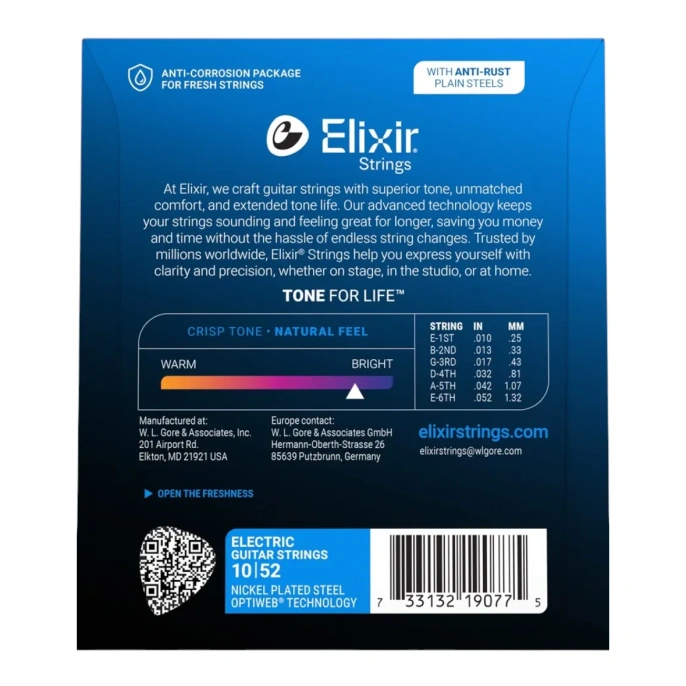 Струны для электрогитары Elixir 19077 OPTIWEB Light/Heavy