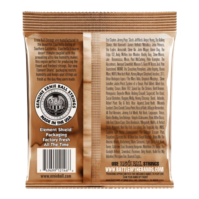 Струны для акустической гитары Ernie Ball 2146 12-54